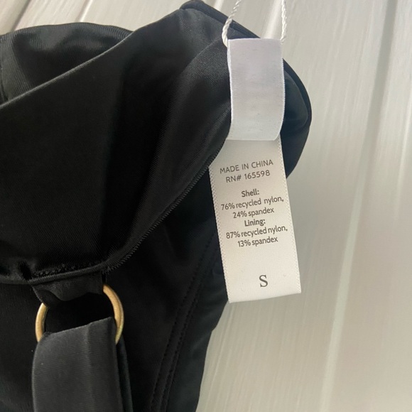 Andie Swim The Belmar Top Black Pull On Bikini Top Size S Adjust Strap Pads NWT - Picture 4 of 6